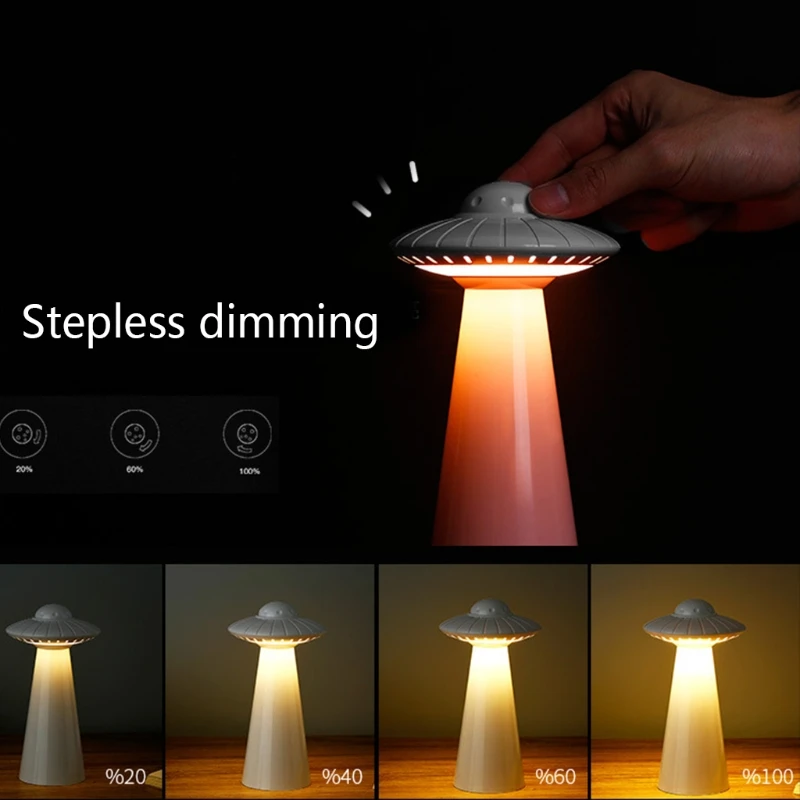 

UFO Flying Saucer Night Light Simple Design Home Bedroom Table Lamp Bar Club Decorative Creative Desk Lamp for Decor