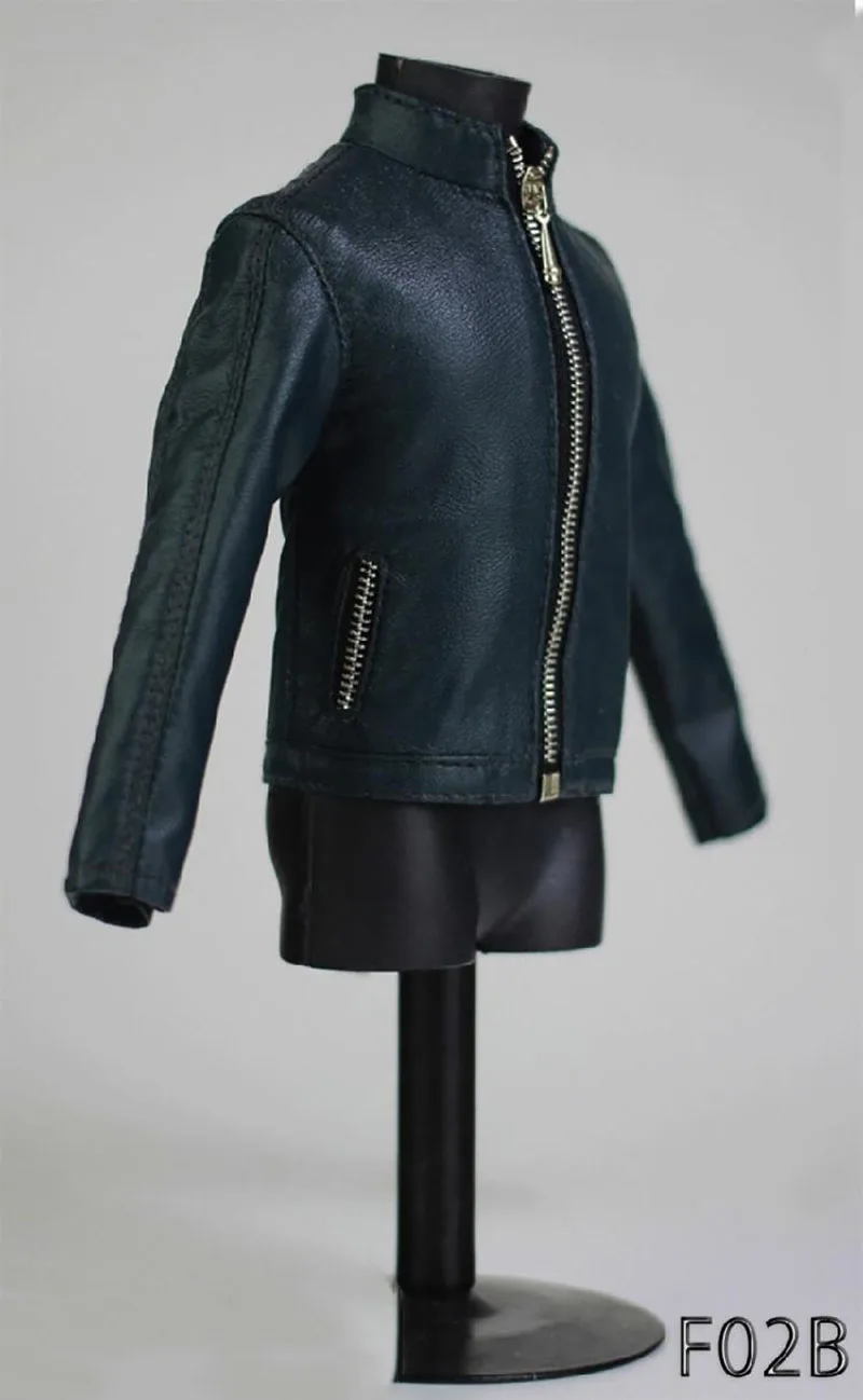 Модель мужской кожаной куртки и брюк F02 модель одежды в масштабе 1/6