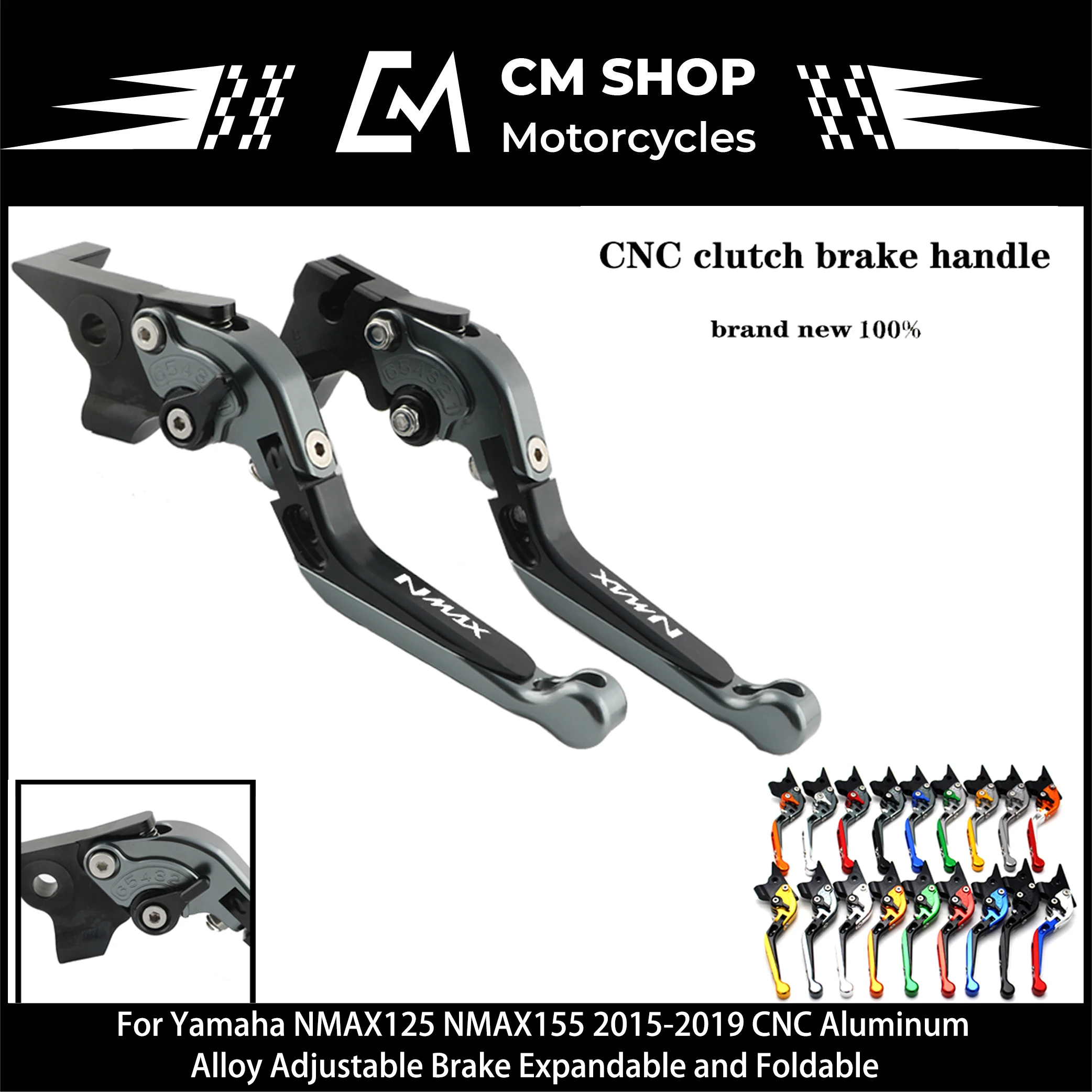 

For YAMAHA NMAX 155 125 NMAX155 NMAX125 N-MAX 155 125 2015-2019 Motorcycle Accessories Extendable Folding Brake Clutch Levers
