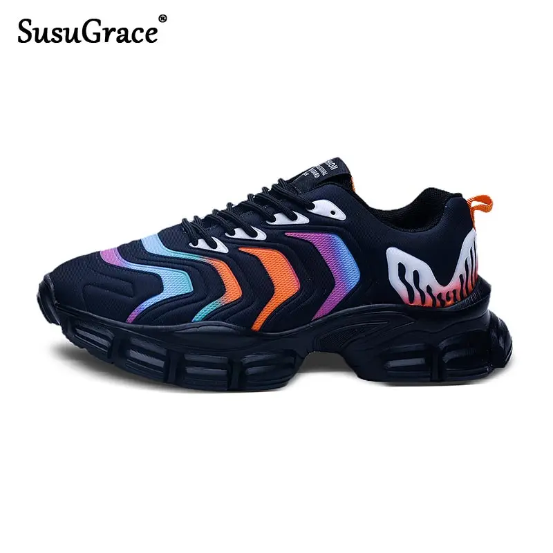 

Новые мужские кроссовки SusuGrace, нескользящая сетчатая дышащая обувь для бега и прогулок, Мужская модная обувь, повседневная уличная спортивн...