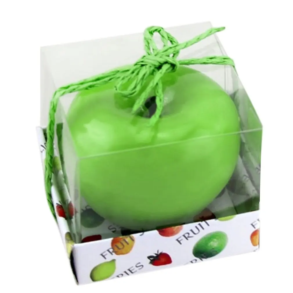 В форме зеленого яблока фруктовая ароматическая свеча украшение дома