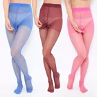 Женские и мужские колготки с мешочком для пениса, сексуальные колготки для мастурбации, Collant Femme Strumpfhose, прозрачные колготки