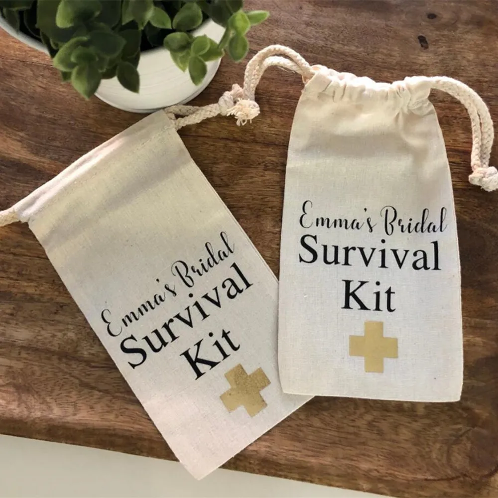 Персонализированный набор для выживания на свадьбу куры сумочки сувениров