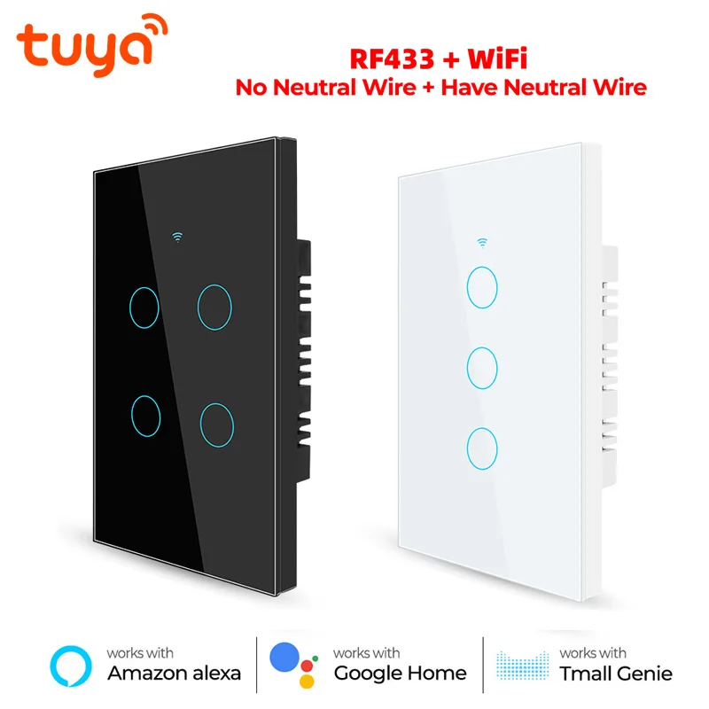 

Умный сенсорный высветильник ель Tuya, Wi-Fi, 110 В, 220 В, 1/2/3/4 клавиши