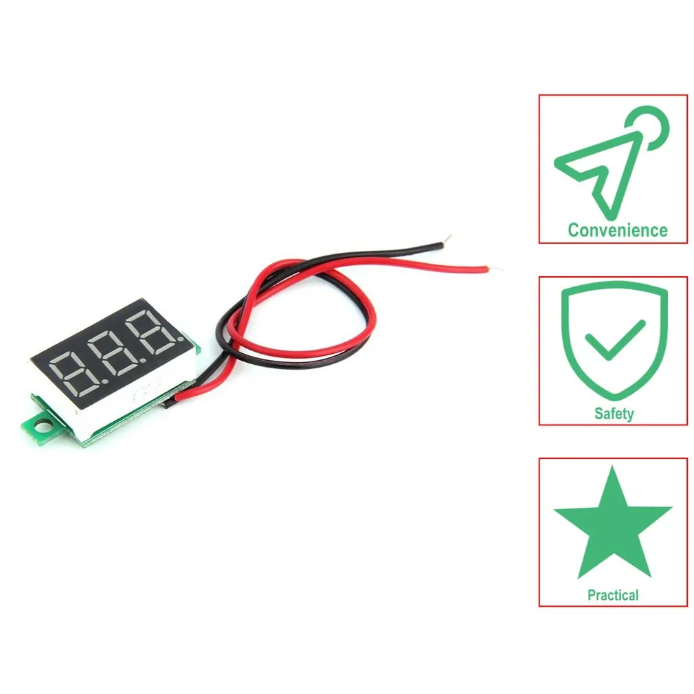 1 pc DC 4.7~32V No power supply needed Mini Red LED Panel Voltage Meter 3-Digital Adjustment Voltmeter 200ms/time | Дом и сад