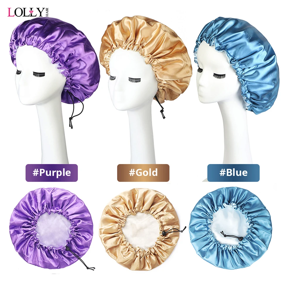 

Satin Women Care Cap Hair Women Satin Hat Adjust Elastic Hat Hair Styling Care Hair Nightcap Care Bonnet Hat
