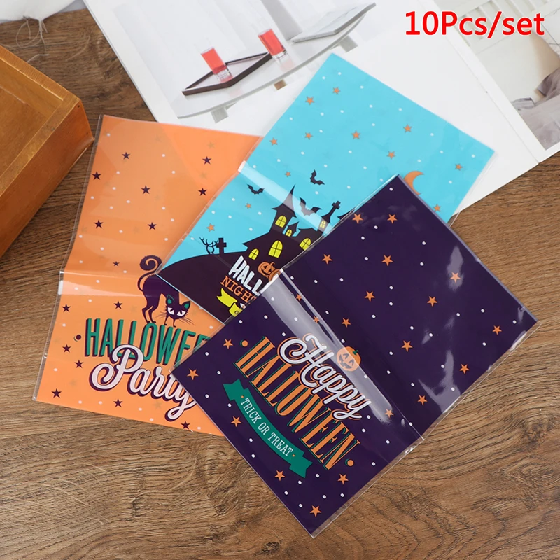 10 шт. Тыква призрак пластиковый пакет для конфет выпечки печенья сумки Хэллоуина
