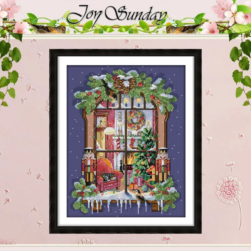 

The window of the Christmas Counted Cross Stitch 11CT 14CT Cross Stitch Set Wholesale Cross-stitch Kit Embroidery Needlework