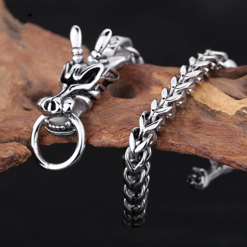 Мужские браслеты с драконом из нержавеющей стали в русском стиле ювелирные