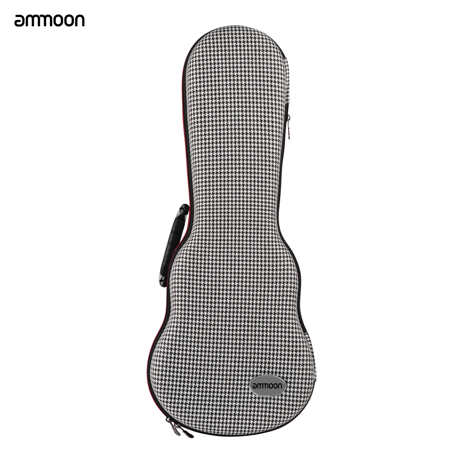 

ammoon 24 Inches Concert Ukulele Gig Bag Lightweight Hardshell Carrying Case Cotton Exterior Plush Lining with Shoulder Straps