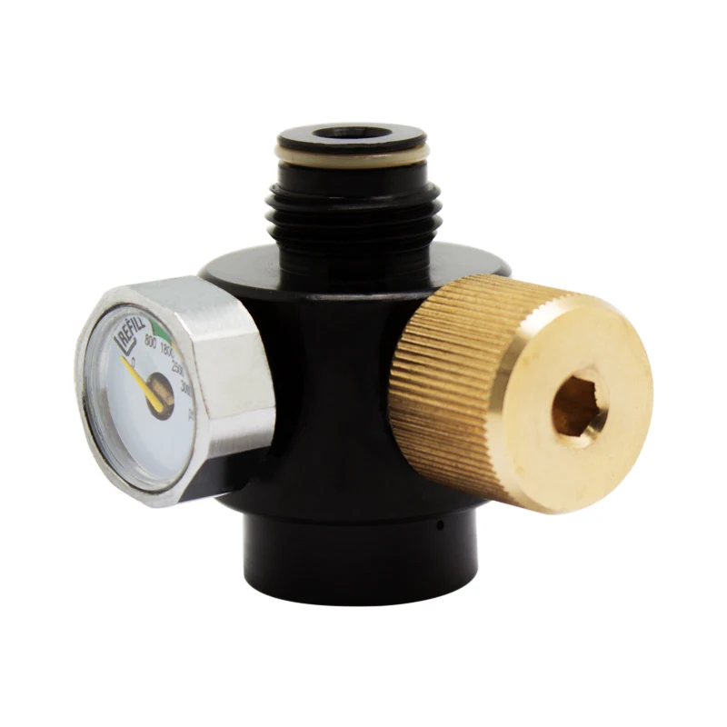 Баллон для пейнтбола Регулируемый регулятор давления на выходе 0 300PSI 800psi 825 psi 14NGO