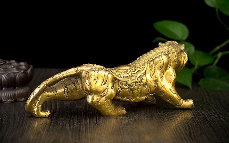 Высокое качество-Чистый медный тигр денежный гостиная офис украшение крыльца