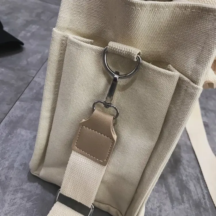 

Vintage Large Capacity Handbag Messenger Tote For Women Canvas Solid Crossbody Bag High Quality Laptop Travel Black Shoulder Bag