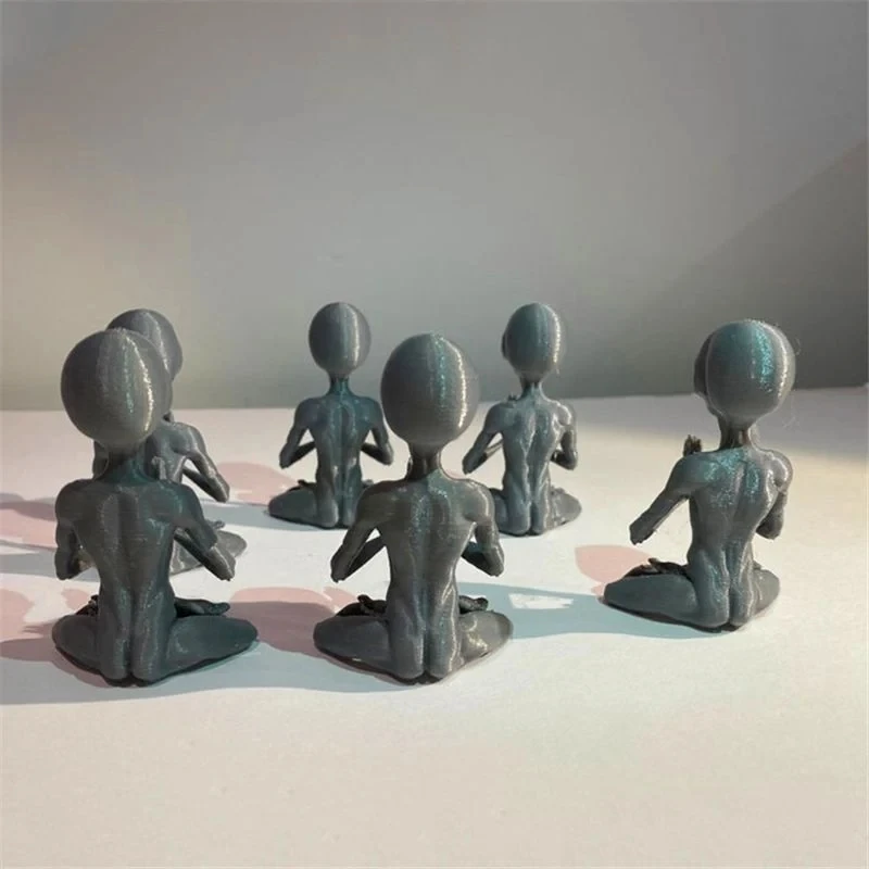 

Meditating Alien Resin Statue Garden Ornament Best Art Decor for Indoor Outdoor Home or Office TP-Hot
