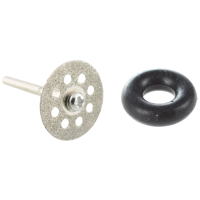 

10PCS Mini 22Mm Diamond Cutting Disc Saw Blade Mill Sheet With 100 Pcs 7Mm X 3Mm X 2Mm Black Washer Gasket Ring