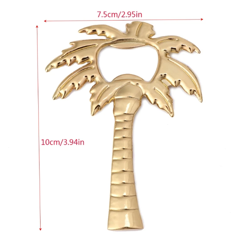 

Golden Palm Tree Wine Bottle Cap Opener Barware Tool Wedding Party Favor Gift