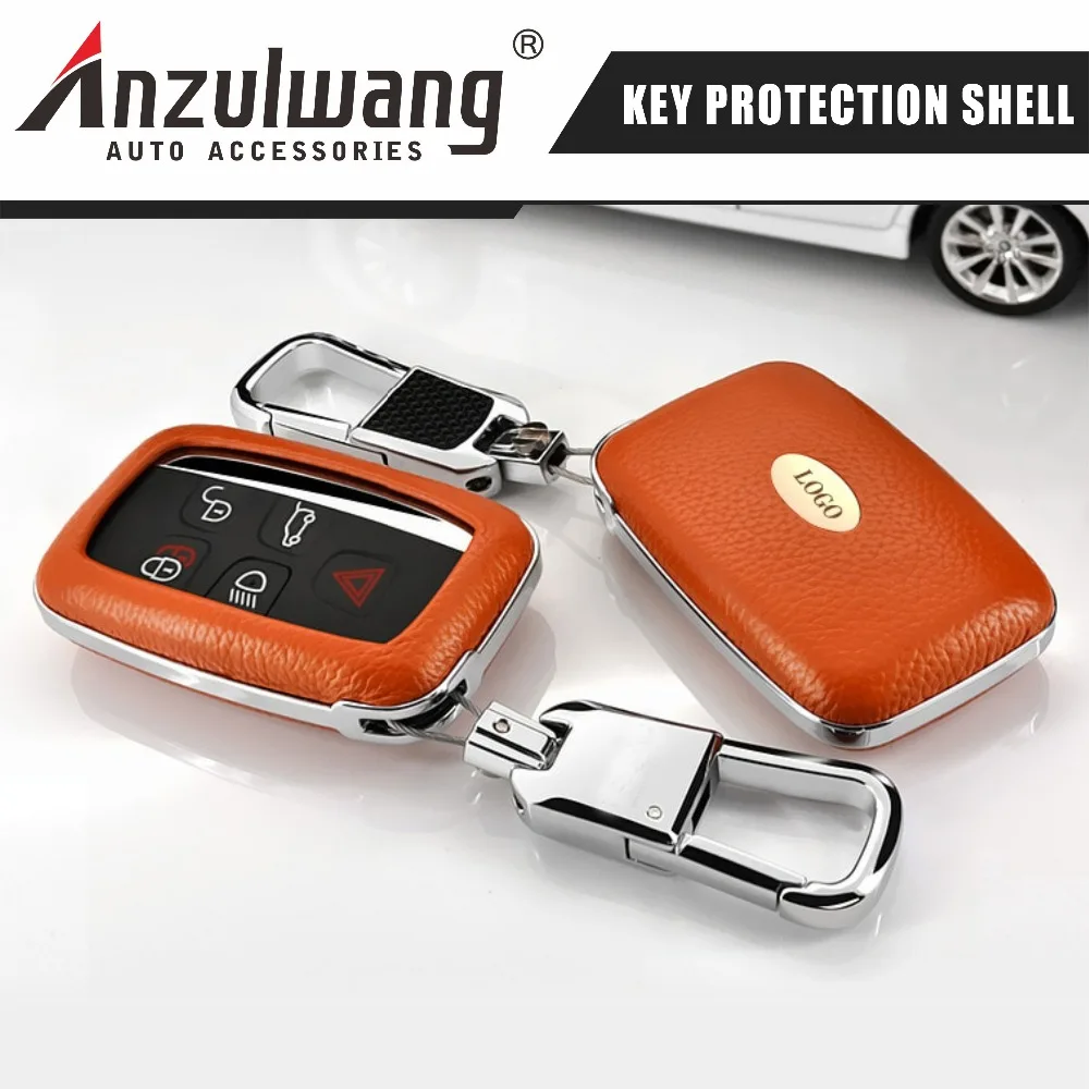 ANZULWANG 2017 новые кожаные чехлы для ключей Land Rover дальномер Aurora Freelander 2 found 4 Jaguar пульт