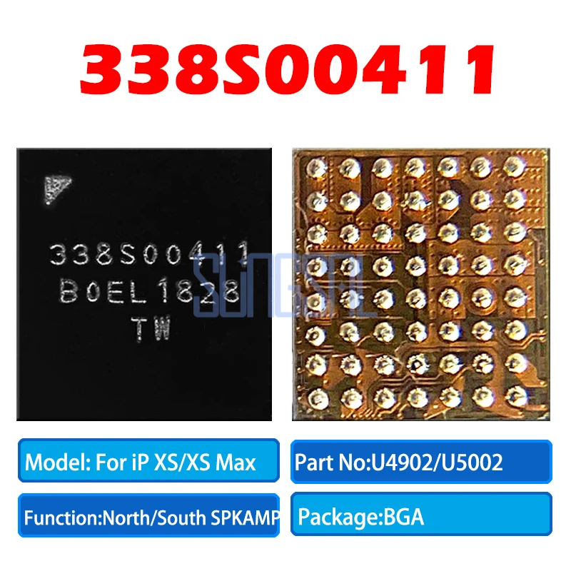 

10pcs/lot NEW ORIGINAL 338S00411 U4902 U5002 U5102 ring amplification Audio ic chip CS35L27 for iphone XS xs-MAX 11/11PRO/MAX