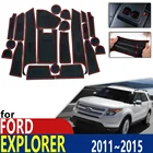 Противоскользящий резиновый коврик для дверной канавки для Ford Explorer MK5 U502 pre-Facelift 2011  2015 2013, аксессуары, коврик для телефона