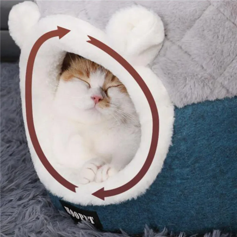 

Cat Bed House Soft Plush Kennel Puppy Cushion Small Dogs Cats Nest Winter Warm Sleeping Pet Dog Bed Pet Mat Supplies