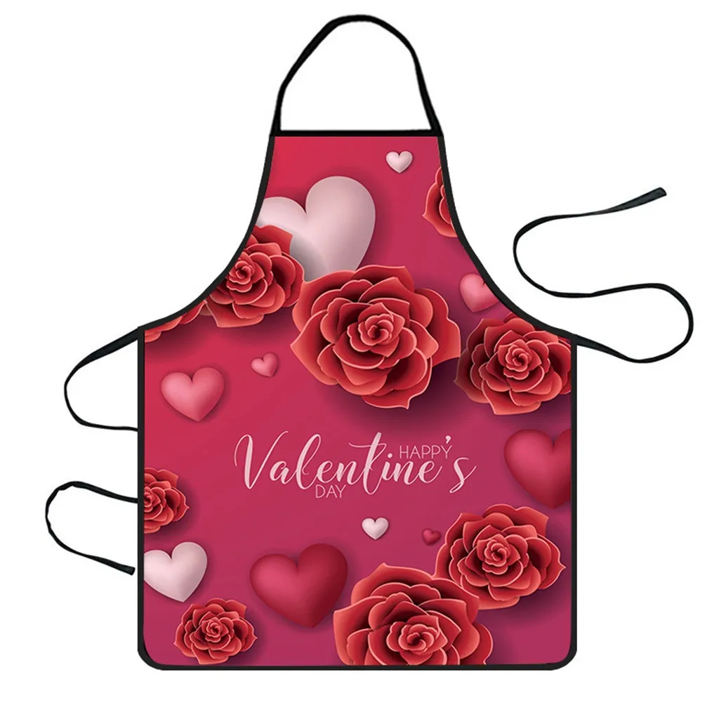 Кухонные фартуки украшение на День святого Валентина водонепроницаемый фартук