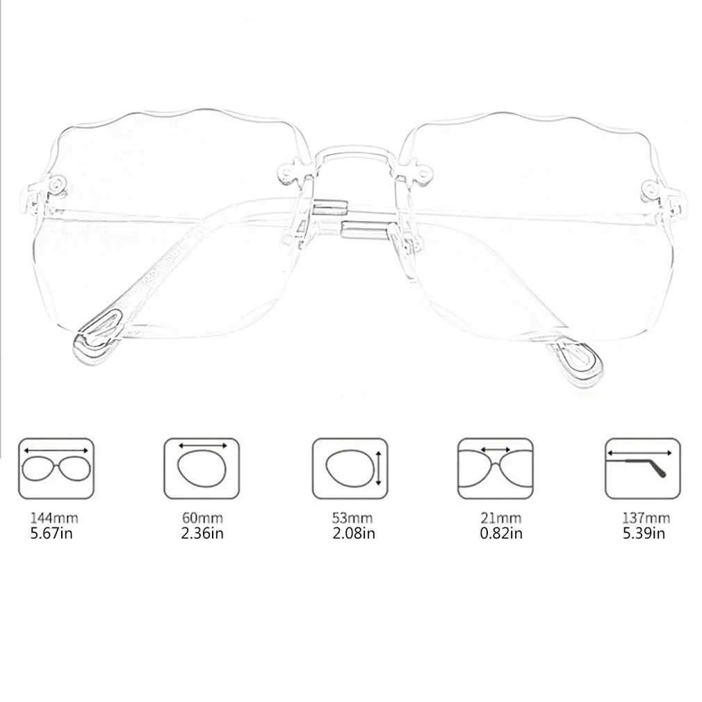 

Fine Workmanship Simple Atmospheric Not Frivolous Frameless Trimming Fashion Sunglasses Polygon Irregular Sunglasses