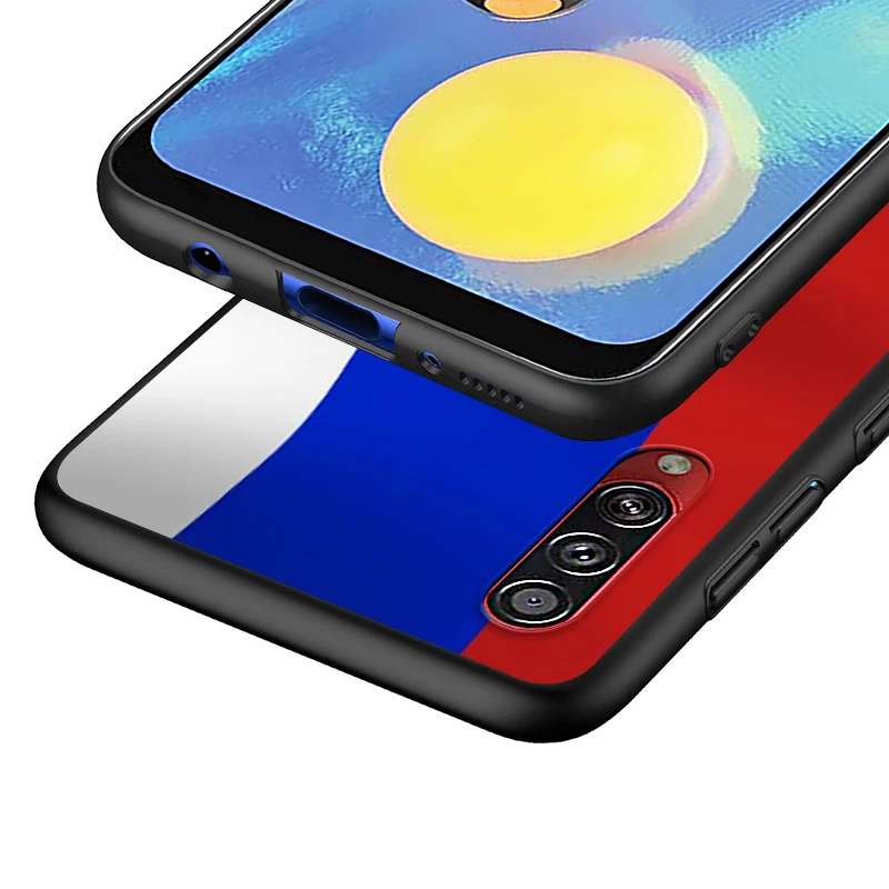 

Russia Flag national emblem For Samsung Galaxy A90 A80 A70 S A60 A50S A30 S A40 S A2 Core A20E A20 S A10S A10 E Black Phone Case
