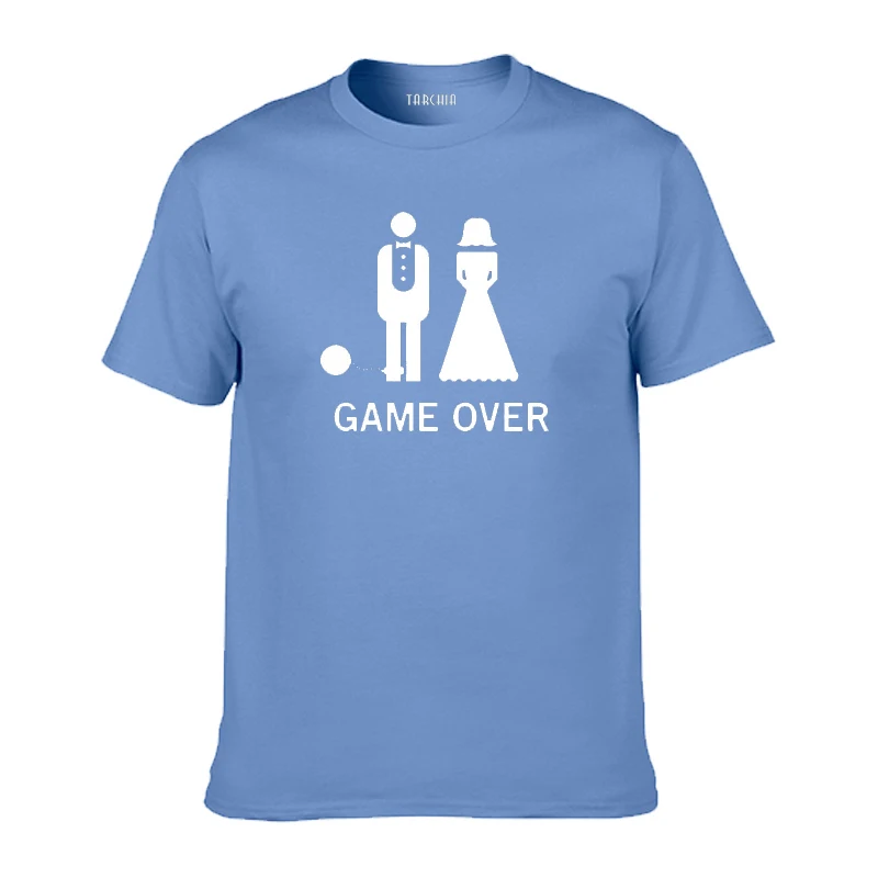 TARCHIA новинка 2021 года модная забавная летняя футболка из хлопка с надписью Game Over