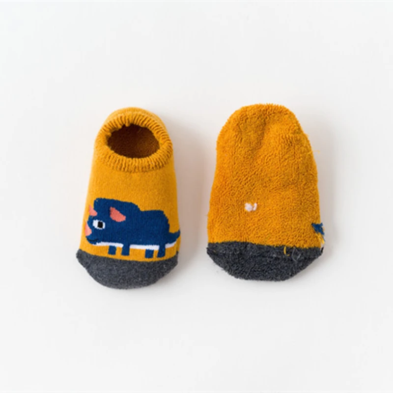 Calcetines 100% algod&oacute;n antideslizantes para beb&eacute;, zapatos c&aacute;lidos de goma para el hogar, para reci&eacute;n nacidos, ni&ntilde;as y ni&ntilde;os-5