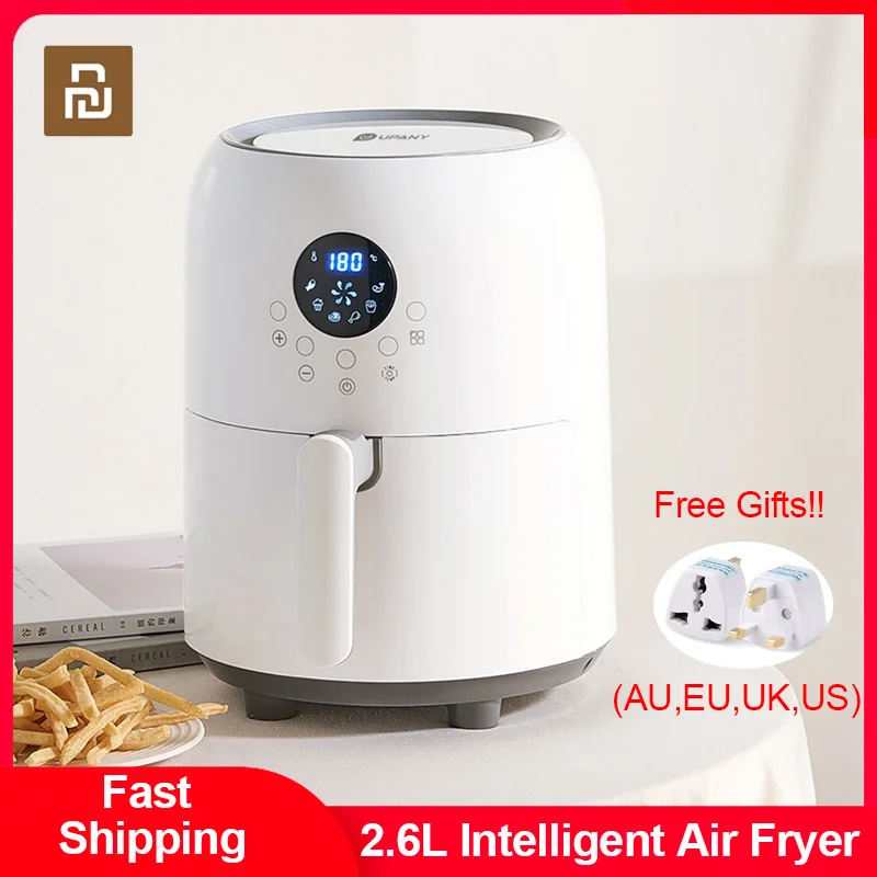 

Youpin 2.6L Air Fryer 1400W Oil Free Timer Function Overheat Protection Automatic Electric Oven No Smoke for French Fries Pizza