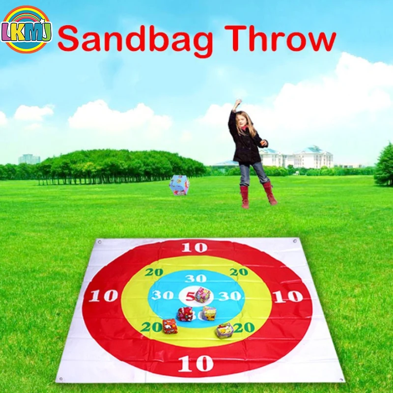 

2 Sandbag Throwing Disc Game Target Throwing Plate Team Parent-Child Outdoor Interactive Fun Game Props Kids Team Training Toys