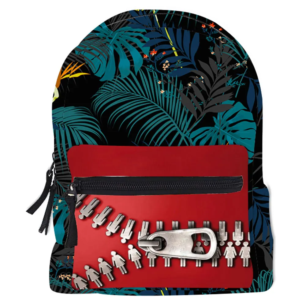 Fashion Mini Backpack For Teens Zipper Print Women Backpack For Girl And Boy School Bag For Children Kawaii Bag