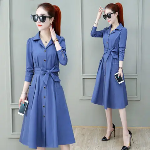 

2021 Spring Autumn Trench Coat Women Double Breasted Solid Windbreaker New Fashion High Quality Female Clothing Outwear D200