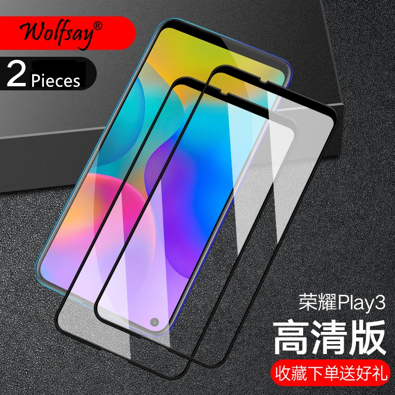 Funda completa de vidrio templado para Huawei Honor Play 3, Protector de pantalla para Honor Play 3, cristal de pegamento completo para Huawei Honor Play 3-0