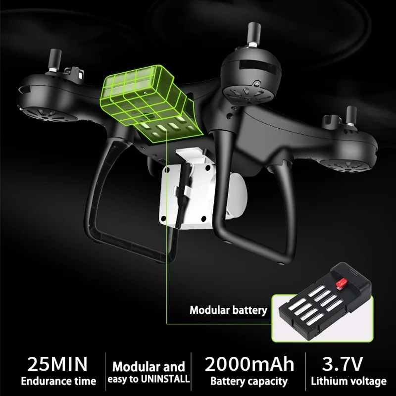 TENXIND 8S Drone With Camera RC Quadrocopter WIFI Dron Aerial Photography Ultra-Long Life 360° Rollover Airplanes Drones Toy Kit |