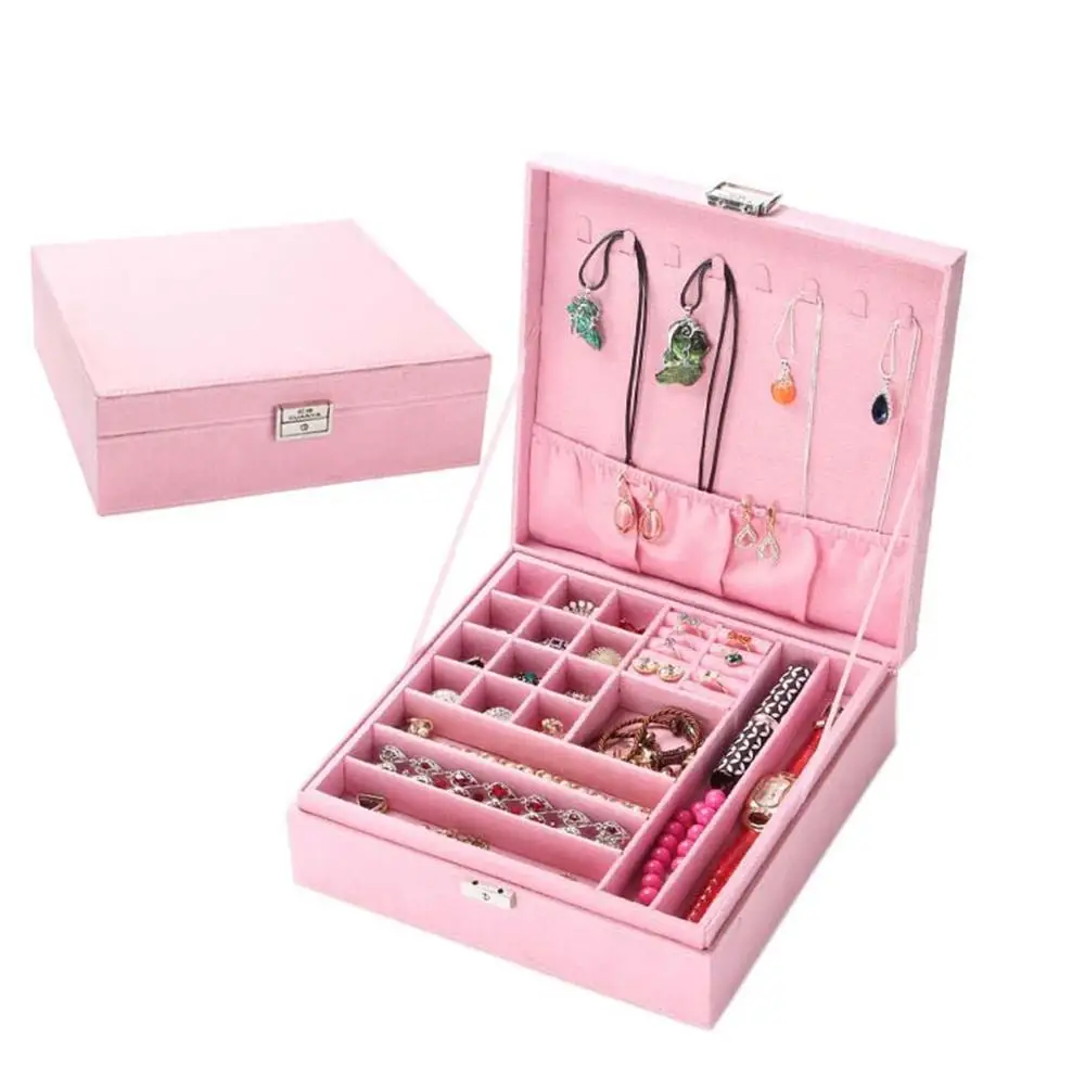 Большая Лучшая Продажа модная фланелевая квадратная шкатулка для ювелирных