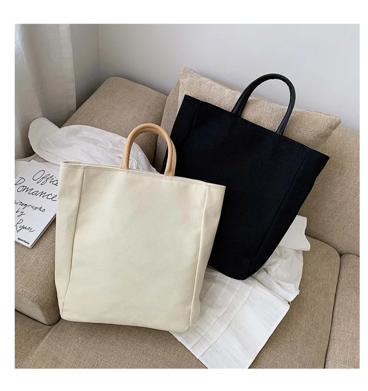 New fashion simple leisure Tote Bag student schoolbag large capacity canvas briefcase