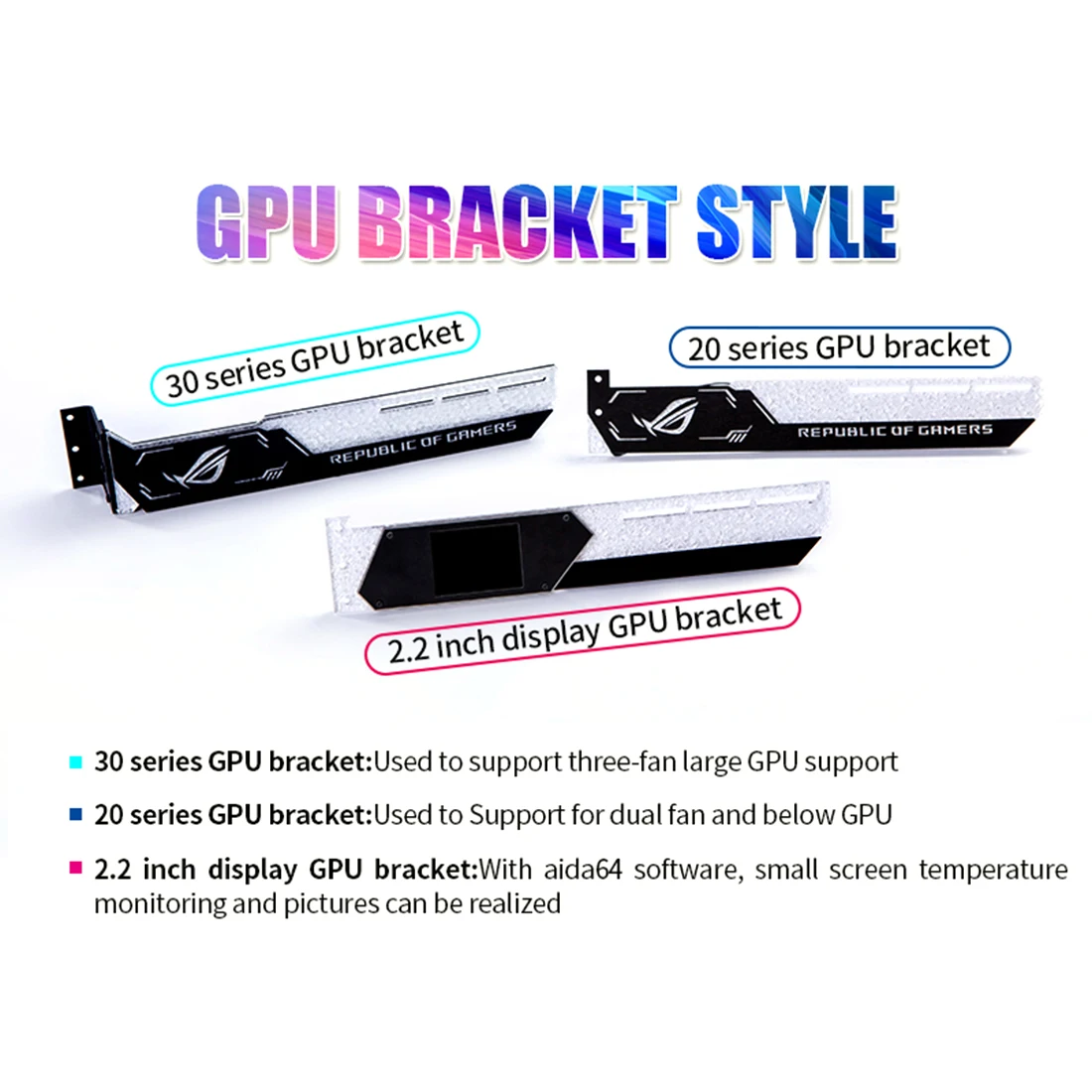 12V 4 Pin коробка передач с Графика держатель для карт синий GPU Поддержка видео