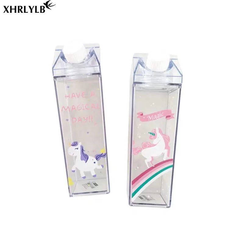 XHRLYLB креативная коробка для молока в форме единорога бутылка воды портативная