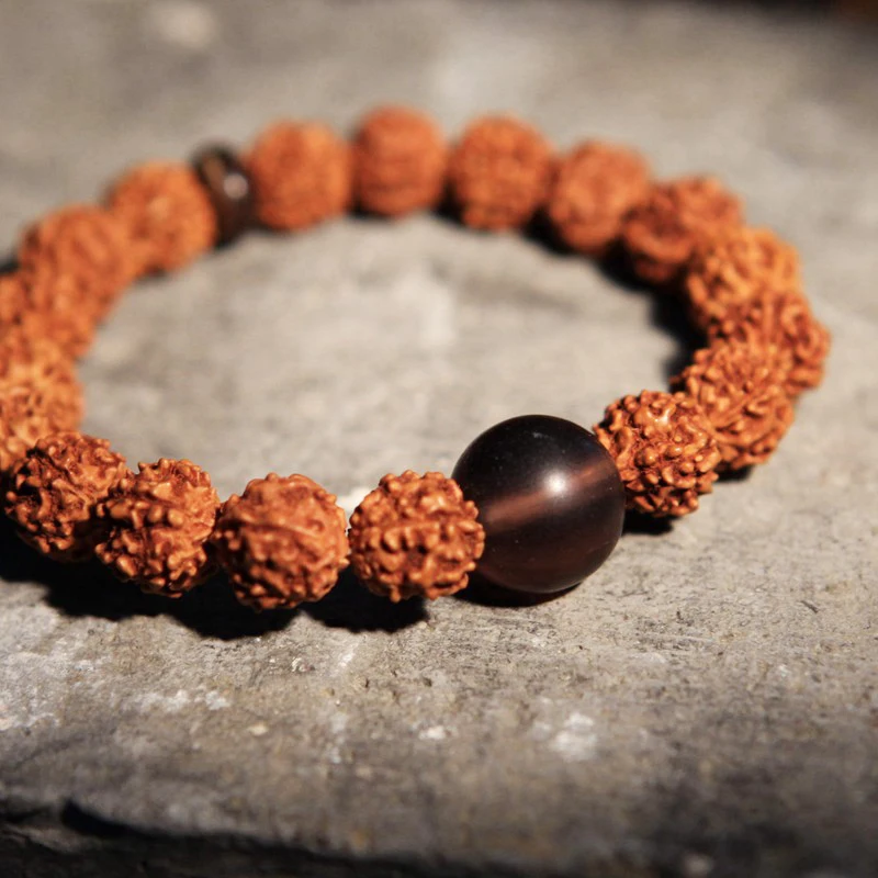 Rudraksha Ваджра Бодхи браслеты мужские медитация Mala с бусинами из кристаллов