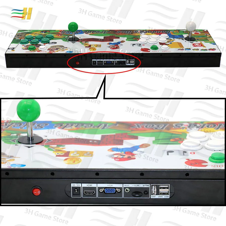 Pandora Box 9d 2500 В 1 аркадная игровая консоль поддержка 3P 4P usb подключение геймпада Поддержка 3d tekken 1 2 3 Mortal Kombat 1 2 3 4