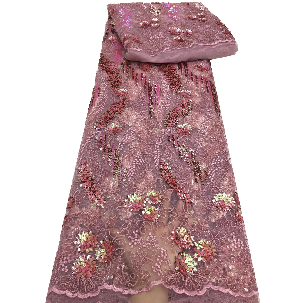 

Кружевная ткань, французская сетка, африканская вышивка, нигерийский тюль с блестками сетка, высокое качество для свадебвечерние платьев ...