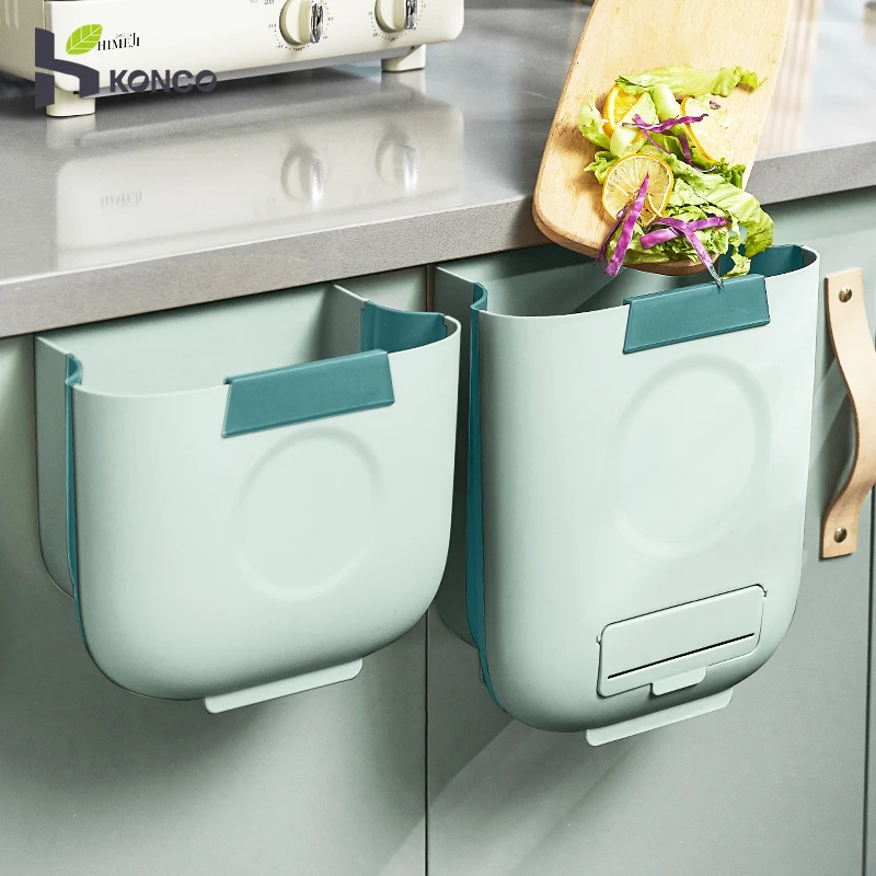 

Складной мусорный бак, настенный кухонный мусорный бак, мусорный бак, портативный автомобильный мусорный бак для ванной, кухни, шкафа, мусор...