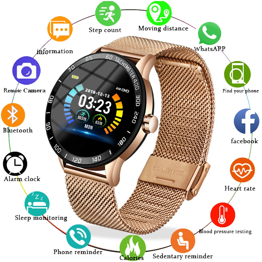 

LIGE Fitness Smart Watch Waterproof Health Smart Watch Heart Rate Blood Pressure Monitor Pedometer for Android ios Sports Watch