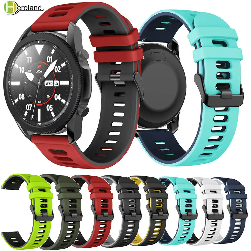 

Bracelet WatchStrap For Samsung Galaxy Watch 3 45mm 41mm Soft Silicone Smart 20MM 22MM Watchband For Garmin Venu sq belt Strap