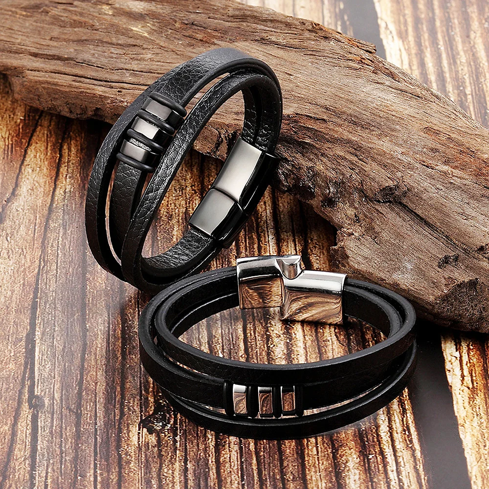 FIREBROS черные металлические бусины амулеты из нержавеющей стали магнитная