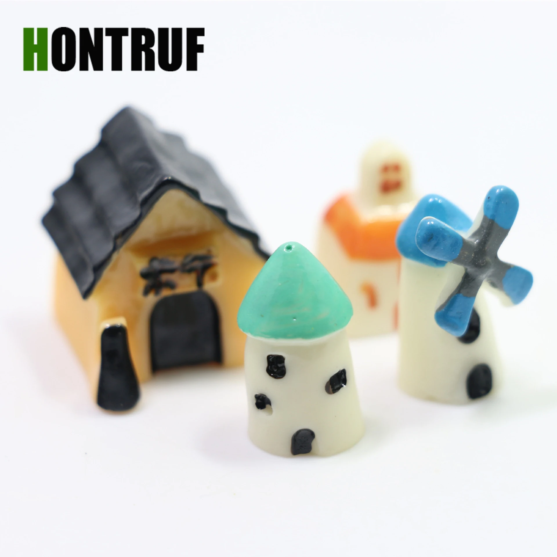 Diy мох микро ландшафтное садовое украшение мини-домик замок ремесла из смолы