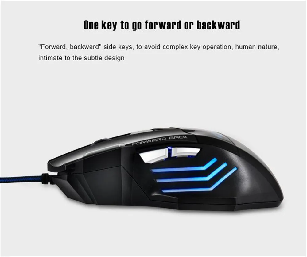 Игровой микрофон эргономичная Проводная компьютерная мышь 5500 DPI с 7 кнопками