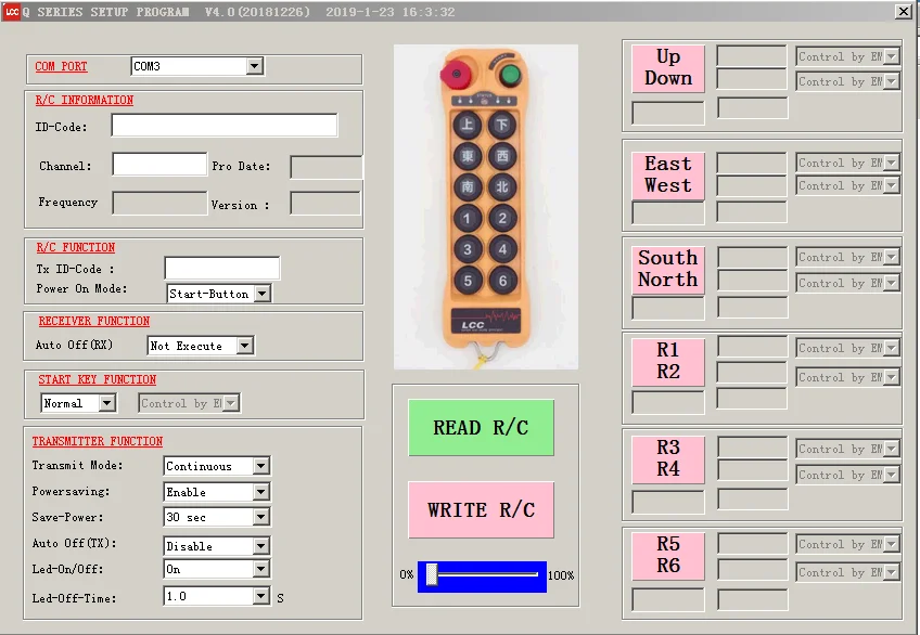 

Q1200 Telecontrol up transmitter and receiver Industrial remote control for crane