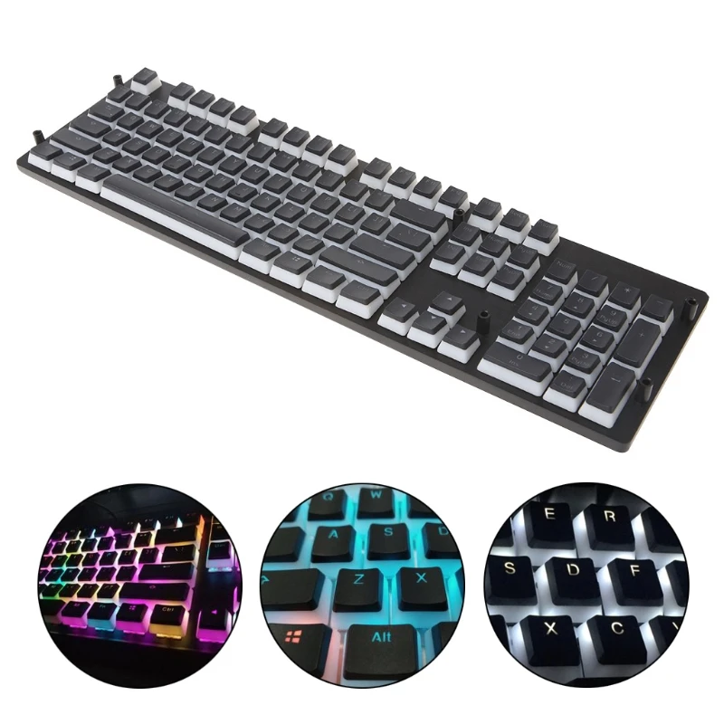 

104 ANSI Layout PBT Double Skin Milk Shot Backlit Keycap For OEM Cherry MX P9YA